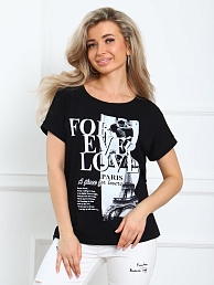 Женская футболка Флорет Черная