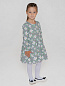 Детское платье "Сафина" 30310 Серый, белый