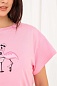 Женская пижама Вхламиngo (футболка+шорты) Розовая / Emotion day